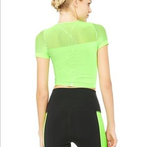 ALO Yoga Laser Cut Crop Top - M
